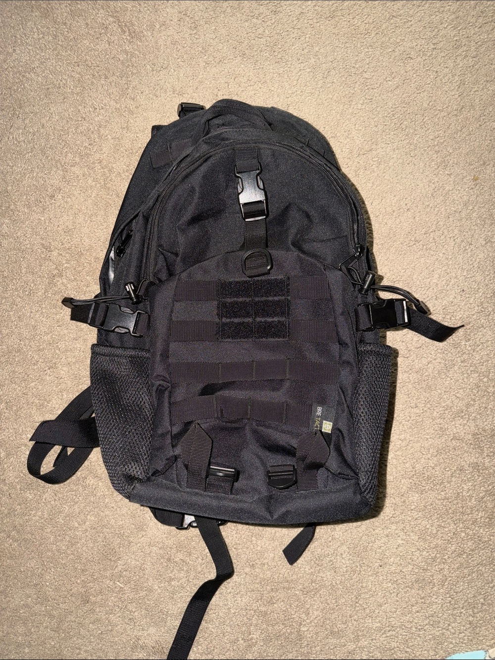 Black Tactical-Style Men's Backpack – Versatile Everyday Carry